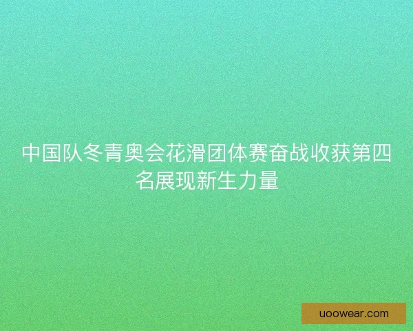 中国队冬青奥会花滑团体赛奋战收获第四名展现新生力量