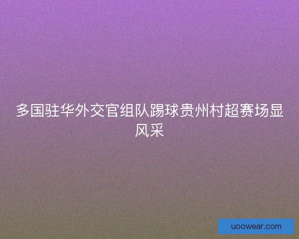 多国驻华外交官组队踢球贵州村超赛场显风采