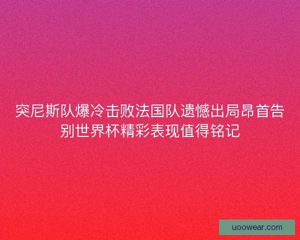 突尼斯队爆冷击败法国队遗憾出局昂首告别世界杯精彩表现值得铭记