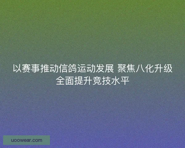 以赛事推动信鸽运动发展 聚焦八化升级全面提升竞技水平 以赛事推动信鸽运动发展 聚焦八化升级全面提升竞技水平